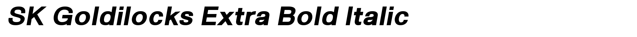 SK Goldilocks Extra Bold Italic image